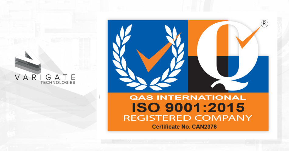Varigate ISO 9001:2015 Certified